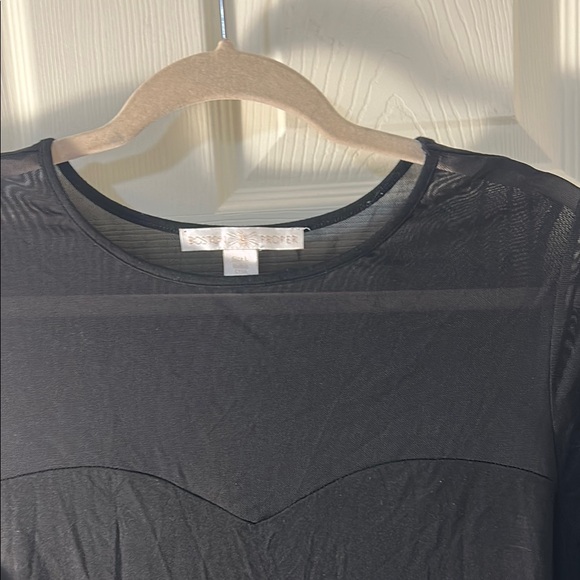 Boston Proper Black Pleated Embellished Bobysuit - Picture 4 of 7